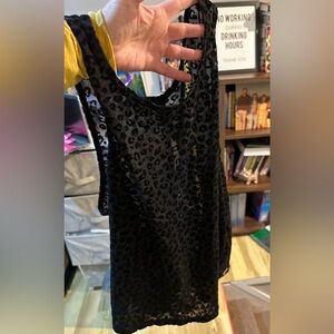 Zyia Black Leopard Mesh Tank